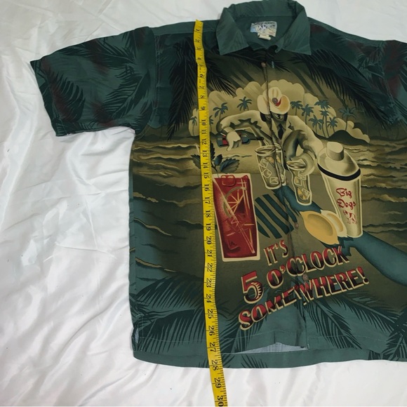 Big Dogs Green Tropical Print Shirt - Picture 5 of 9